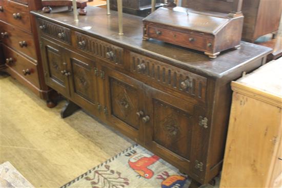 Carved oak sideboard